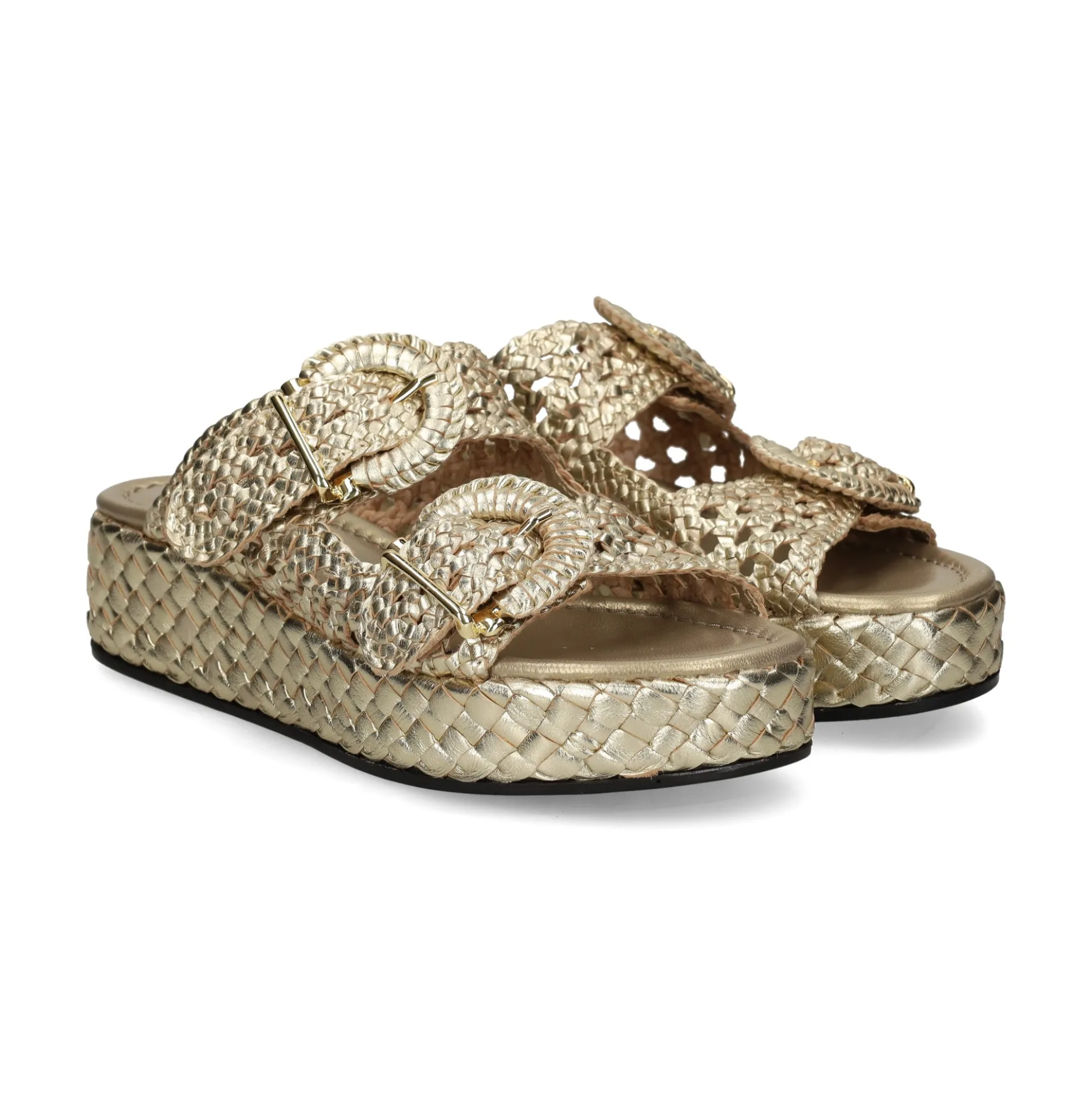 PONS QUINTANA Sandalias con plataforma de Mujer 12036.000 66 PLATINO