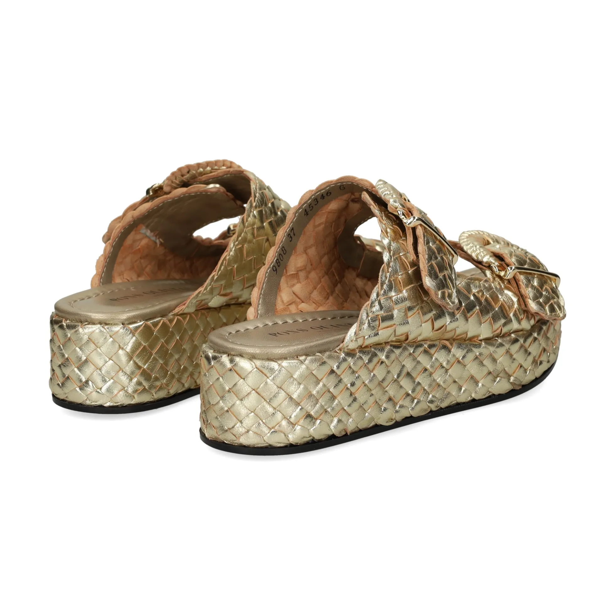 PONS QUINTANA Sandalias con plataforma de Mujer 9808.000 66 PLATINO