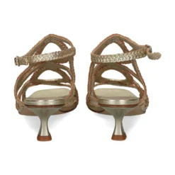 PONS QUINTANA Sandalias con tacón de Mujer 10442.0P0 PLATINO