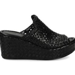PONS QUINTANA Sandalias cuña de Mujer 9864.T00 09 NEGRO