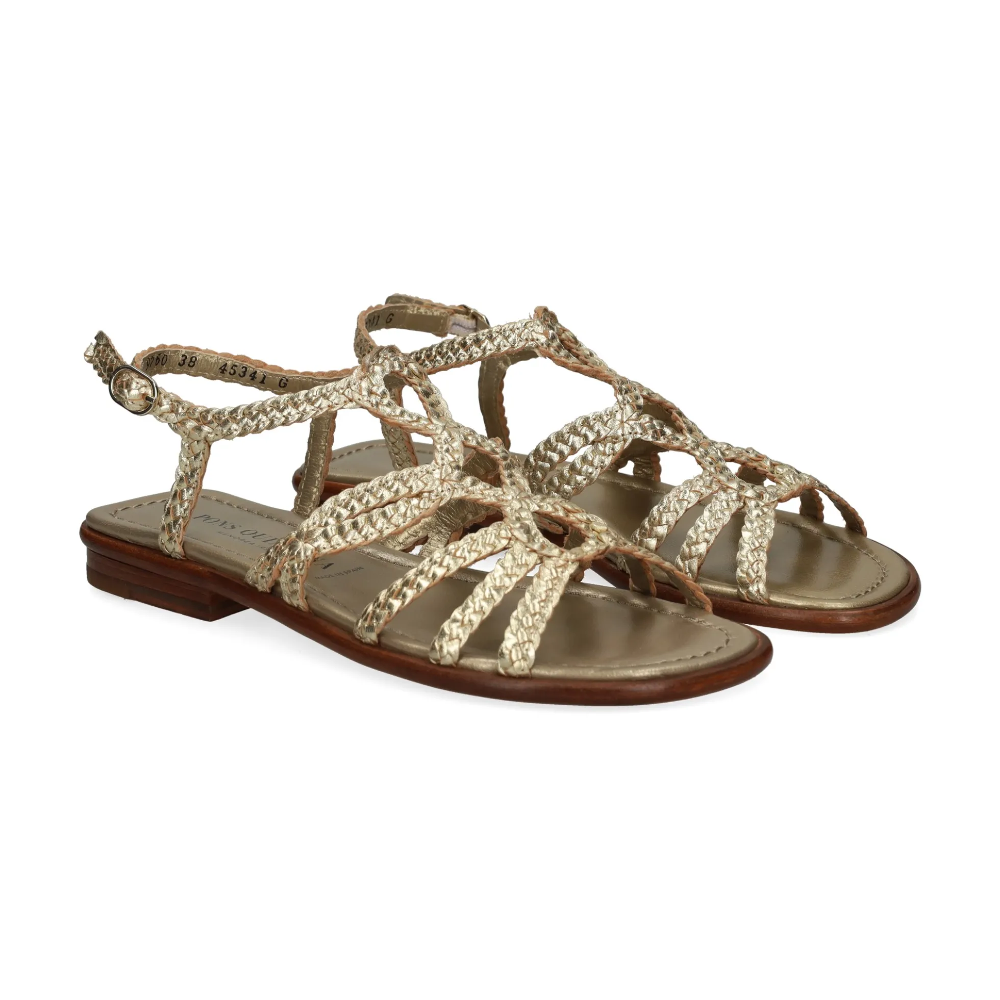 PONS QUINTANA Sandalias planas de Mujer 9760.000 66 PLATINO