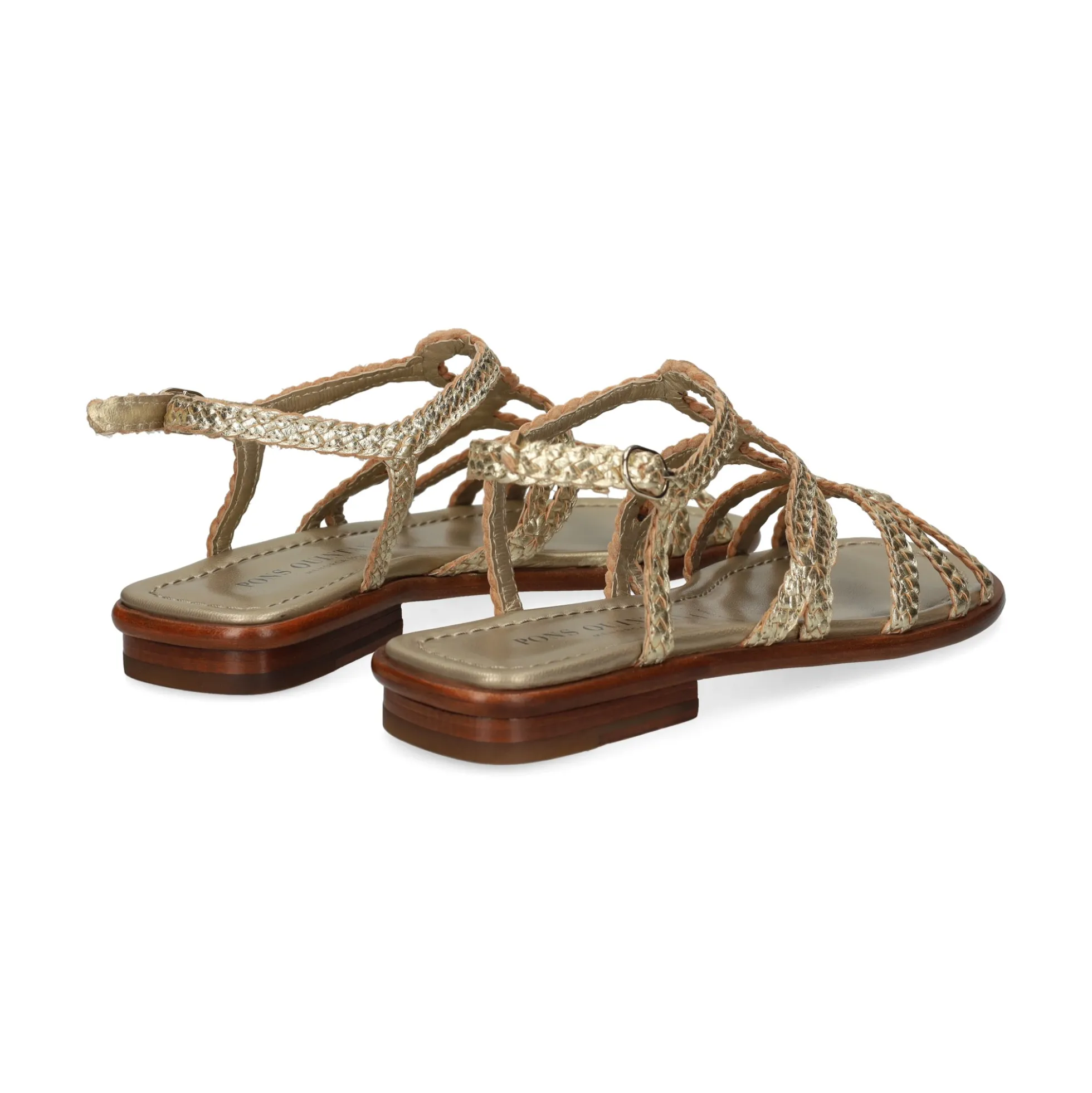 PONS QUINTANA Sandalias planas de Mujer 9760.000 66 PLATINO