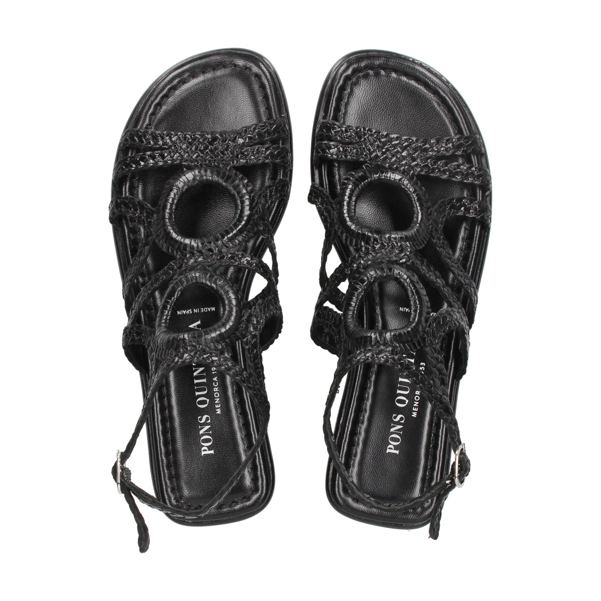 PONS QUINTANA Sandalias planas de Mujer 9759.000 NEGRO