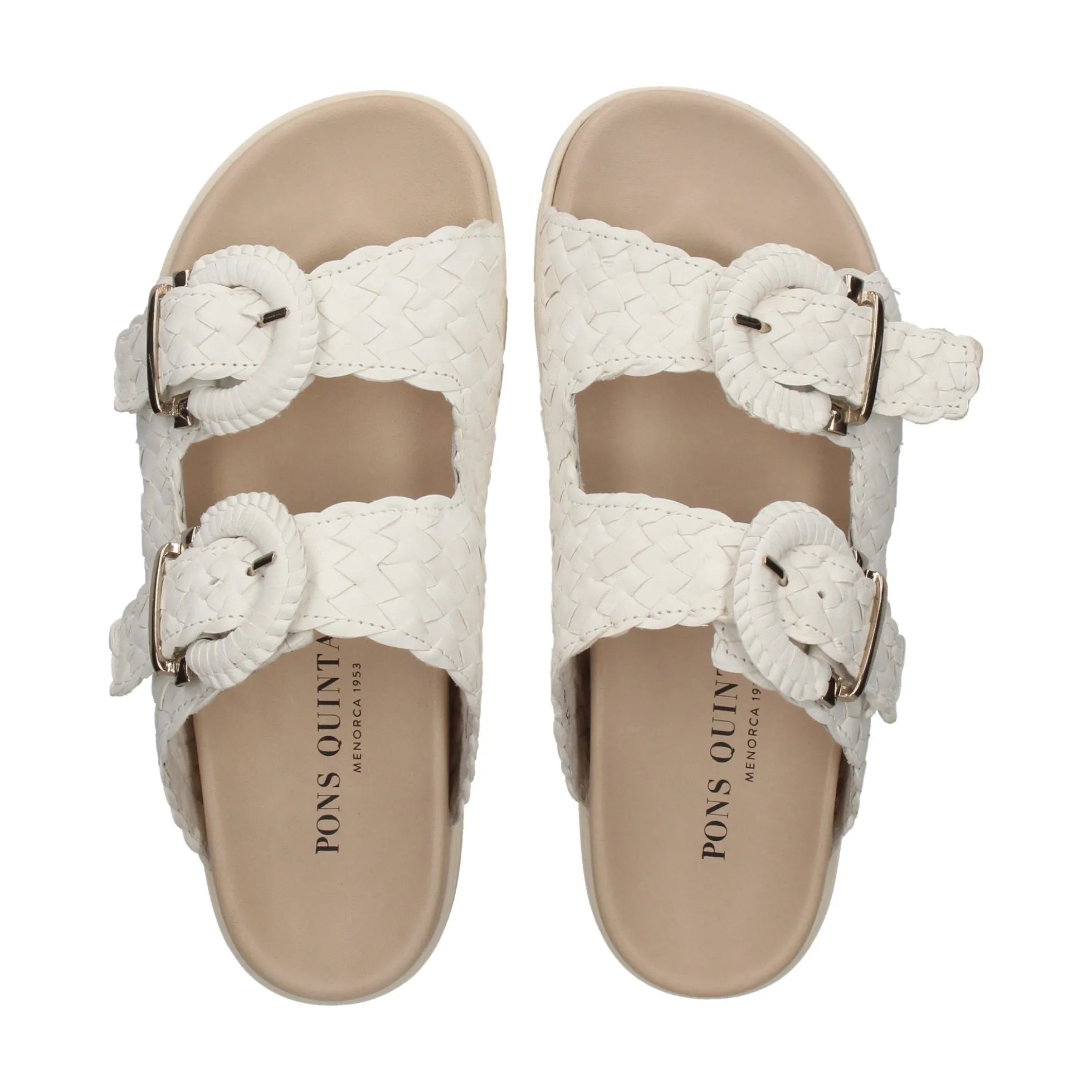 PONS QUINTANA Sandalias planas de Mujer 9743.001 W03 MILK
