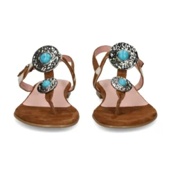 PRETTY BALLERINAS Sandalias planas de Mujer 53130_001 CUERO