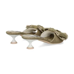 RAS Sandalias con tacón de Mujer 8449 KAKI