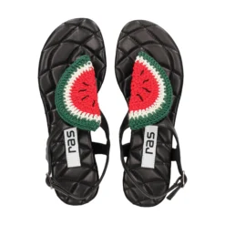 RAS Sandalias planas de Mujer 8433 NEGRO