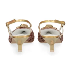RAS Zapatos de tacón medio de Mujer 8478 PLATINO