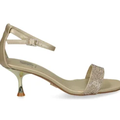 Sandalias con tacón de Mujer AV6728 / 1 PLATINO