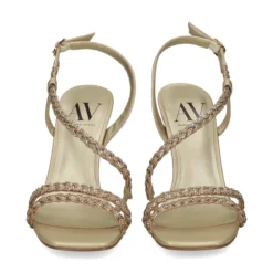 Sandalias con tacón de Mujer AV6731 / 2 PLATINO