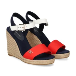 TOMMY HILFIGER Sandalias cuña de Mujer FW0FW08053 0G0 RED WHITE B