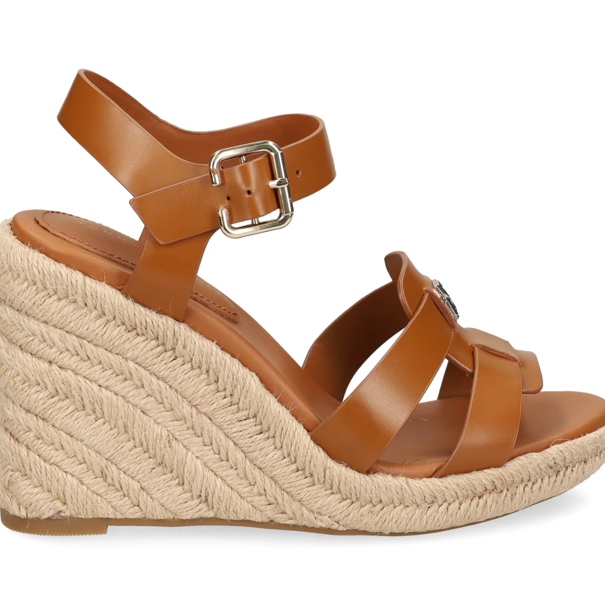 TOMMY HILFIGER Sandalias cuña de Mujer FW0FW07925 GQS COGNAC BROW