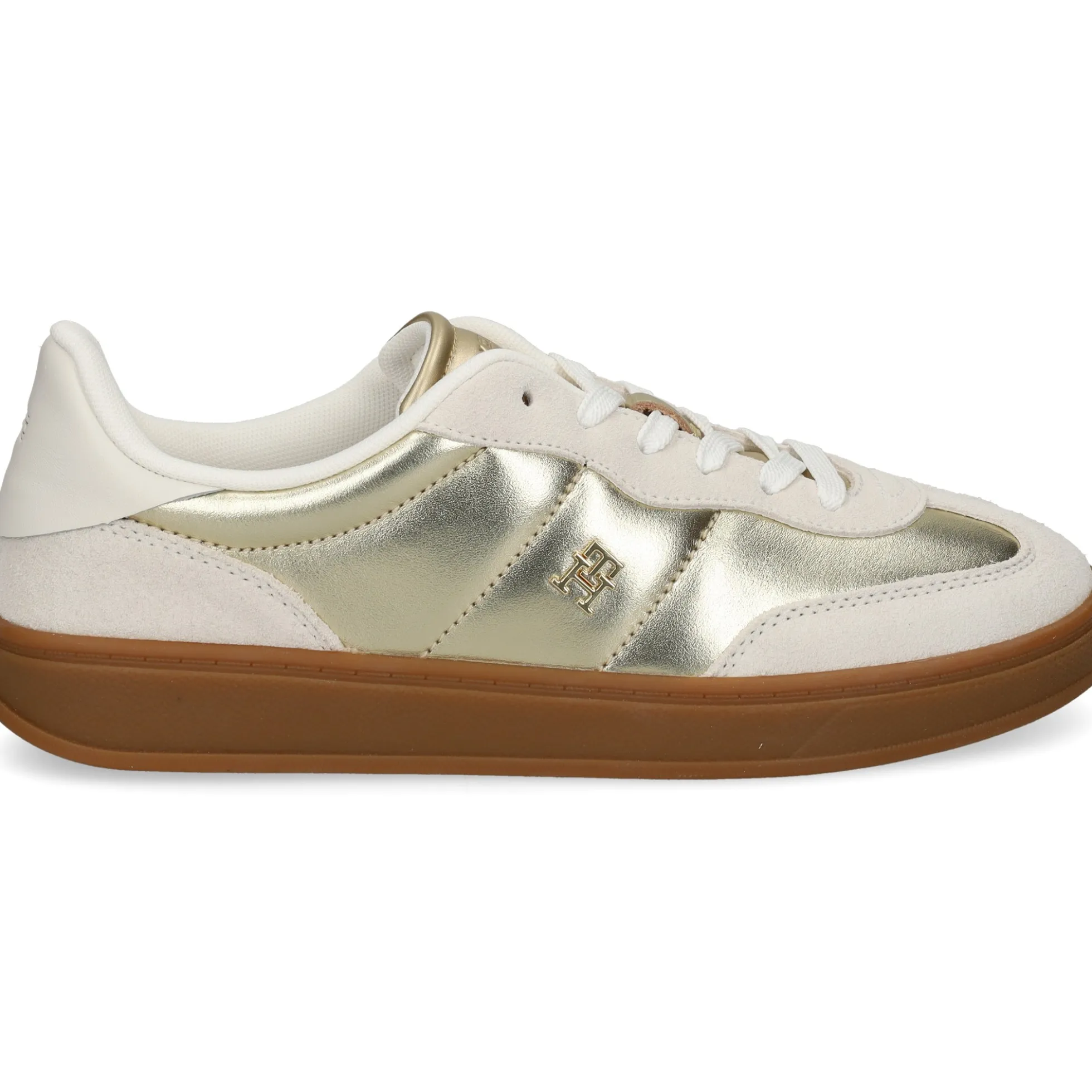 TOMMY HILFIGER Zapatillas de Mujer FW0FW09026 0HT ECRU/GOLD