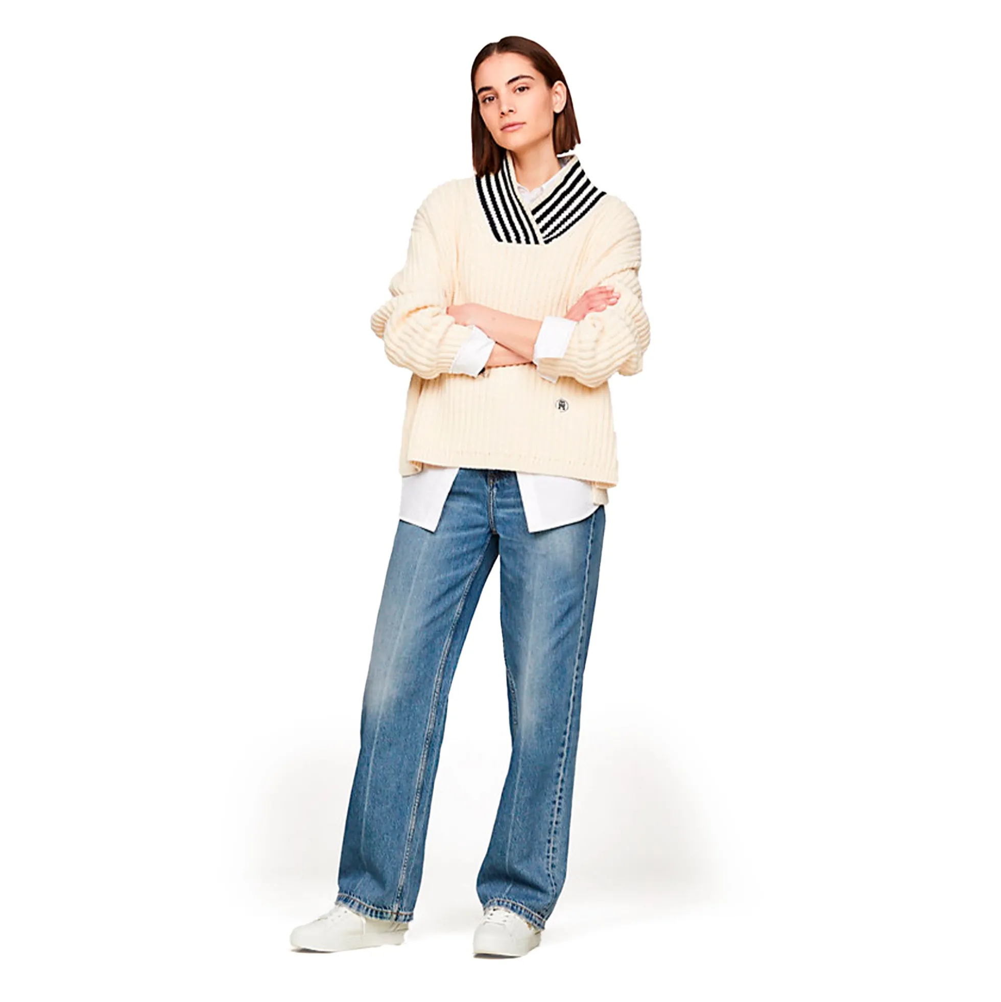 TOMMY HILFIGER Zapatillas de Mujer FW0FW07685 YBL ECRU