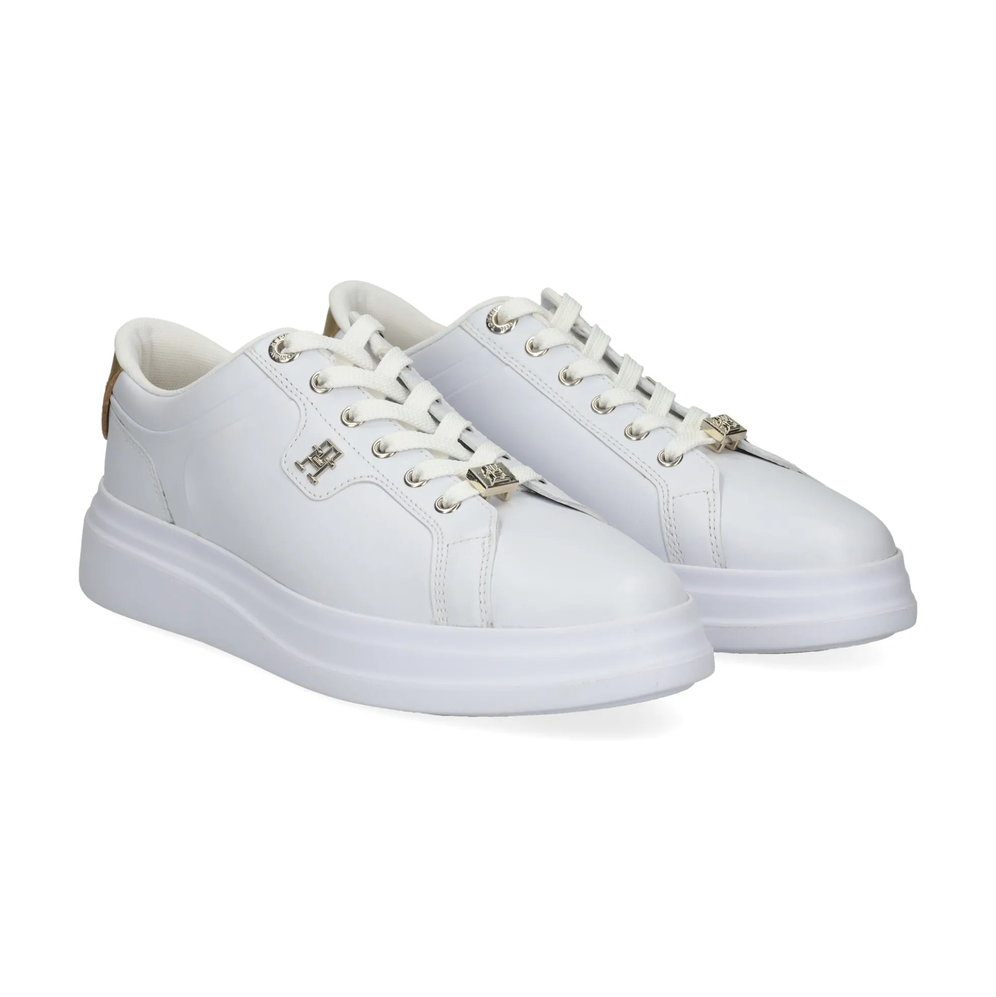 TOMMY HILFIGER Zapatillas de Mujer FW0FW07780 0K7 WHITE/GOLD