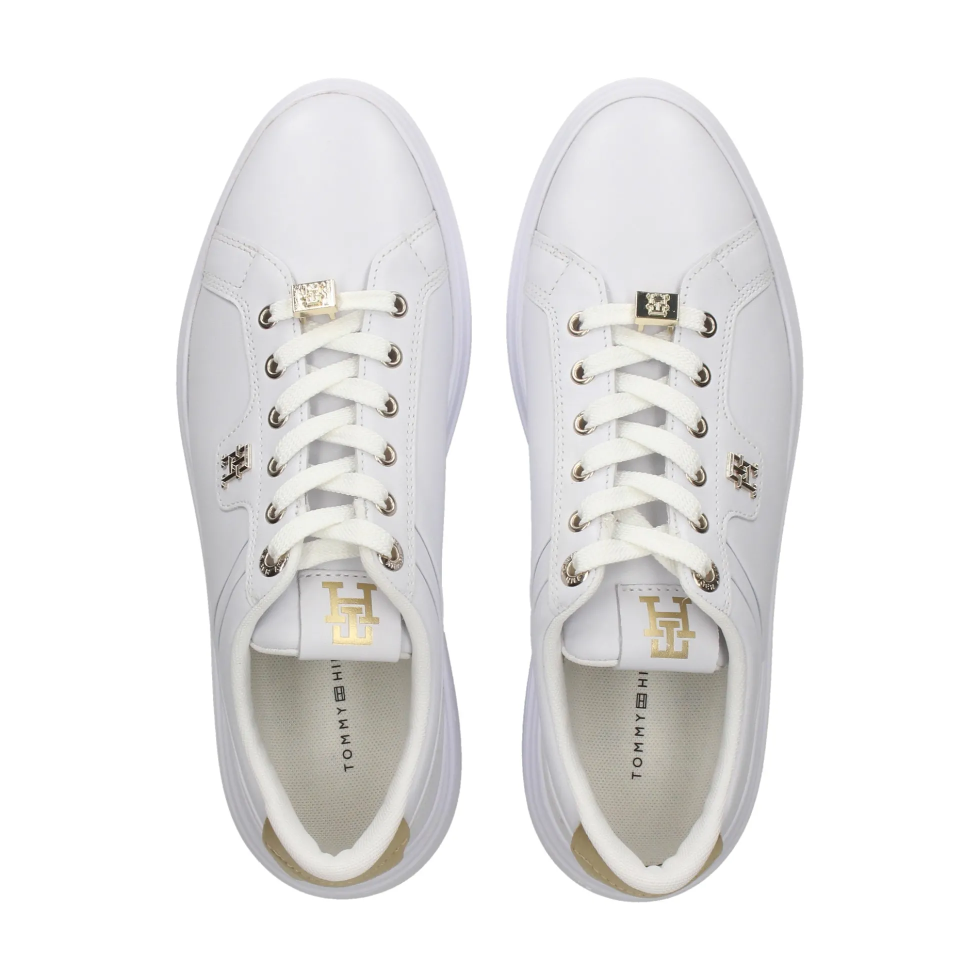 TOMMY HILFIGER Zapatillas de Mujer FW0FW07780 0K7 WHITE/GOLD