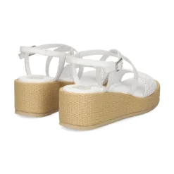 UNISA Sandalias con plataforma de Mujer KALION_GRA BLANCO