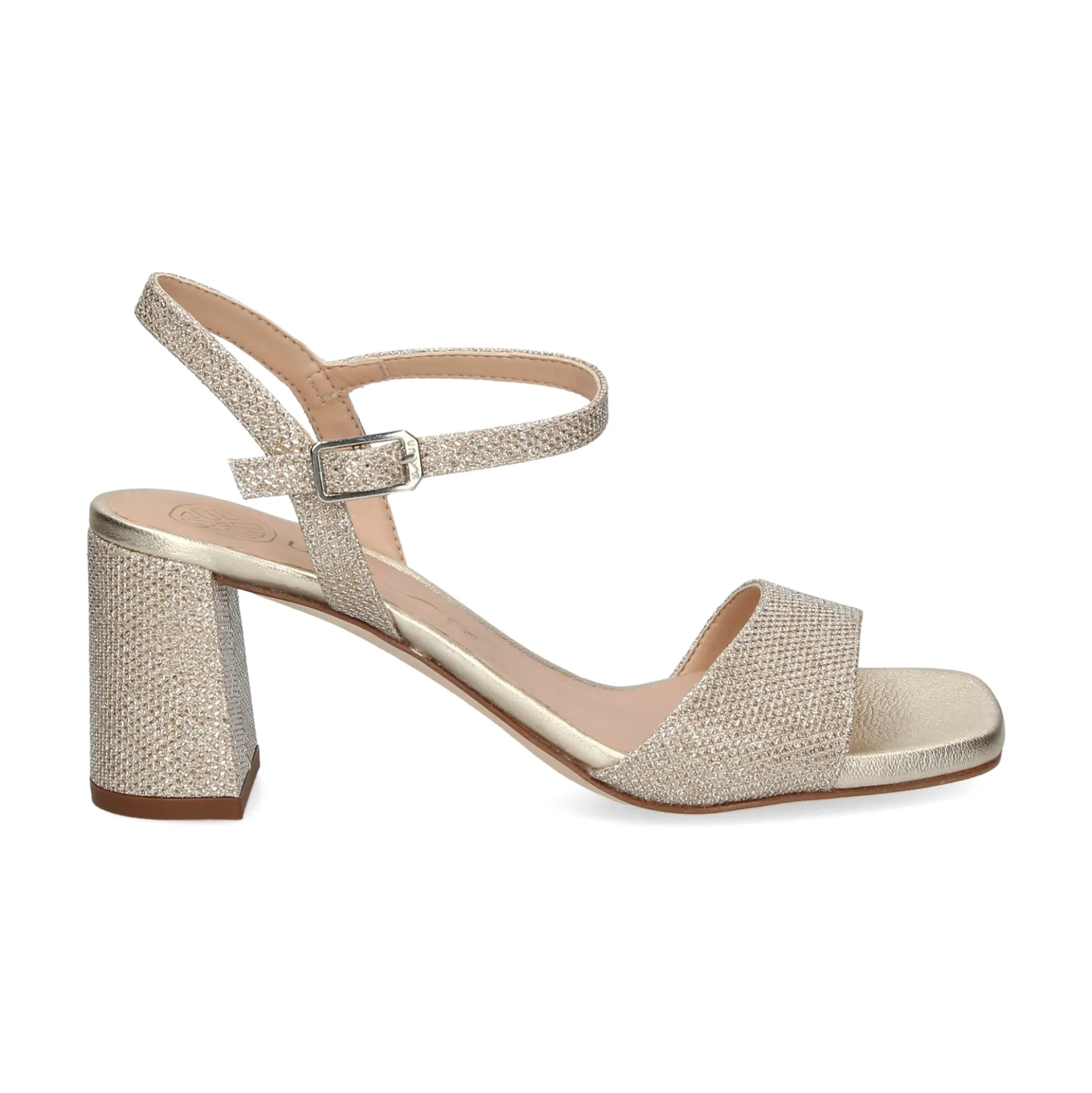 UNISA Sandalias con tacón de Mujer MORATY_23_EV PLATINO