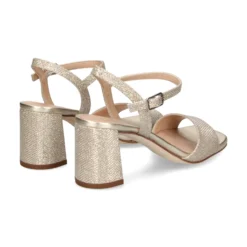 UNISA Sandalias con tacón de Mujer MORATY_23_EV PLATINO