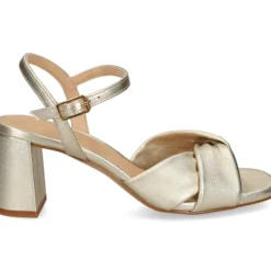 UNISA Sandalias con tacón de Mujer MEDWAY_26_LM PLATINO