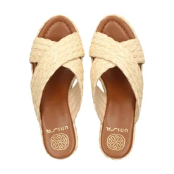 UNISA Sandalias cuña de Mujer KEMP_RF NATURAL