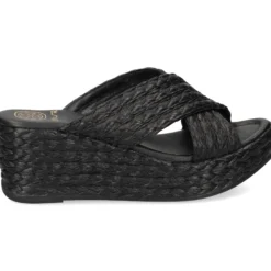UNISA Sandalias cuña de Mujer KEMP_RF NEGRO