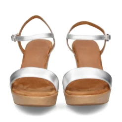 UNISA Sandalias cuña de Mujer RITA_23_LMT SILVER