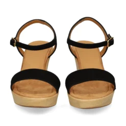 UNISA Sandalias cuña de Mujer RITA_25_KS NEGRO