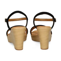 UNISA Sandalias cuña de Mujer RITA_25_KS NEGRO