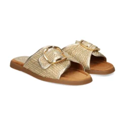 UNISA Sandalias planas de Mujer CRAY_YU ORO