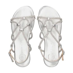 UNISA Sandalias planas de Mujer COOPER_LMT SILVER