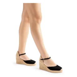 UNISA Zapatos cuña CACERES_25_KS NEGRO