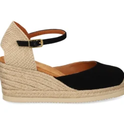 UNISA Zapatos cuña CACERES_25_KS NEGRO