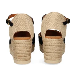 UNISA Zapatos cuña CACERES_25_KS NEGRO