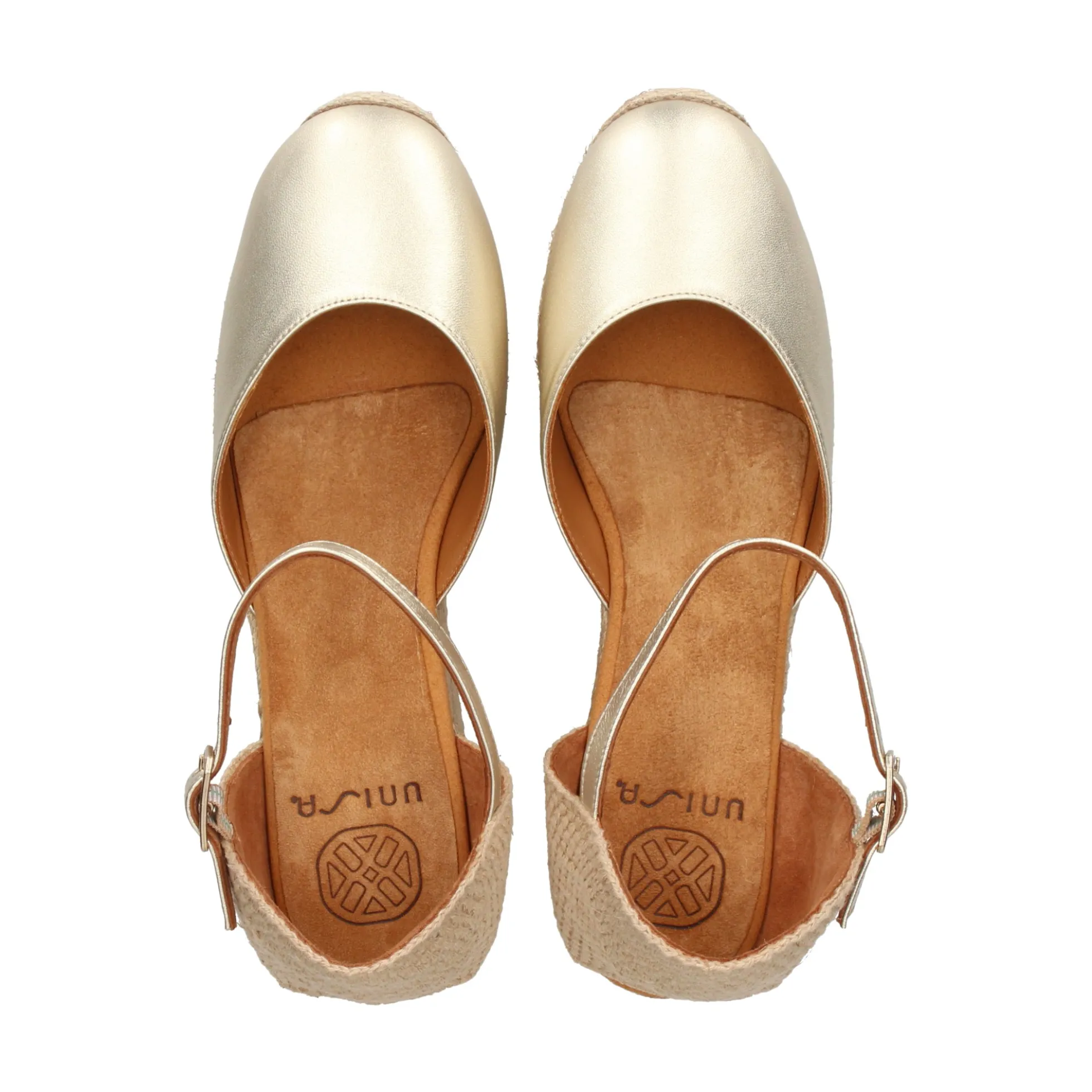 UNISA Zapatos cuña CISCA_23_LMT PLATINO
