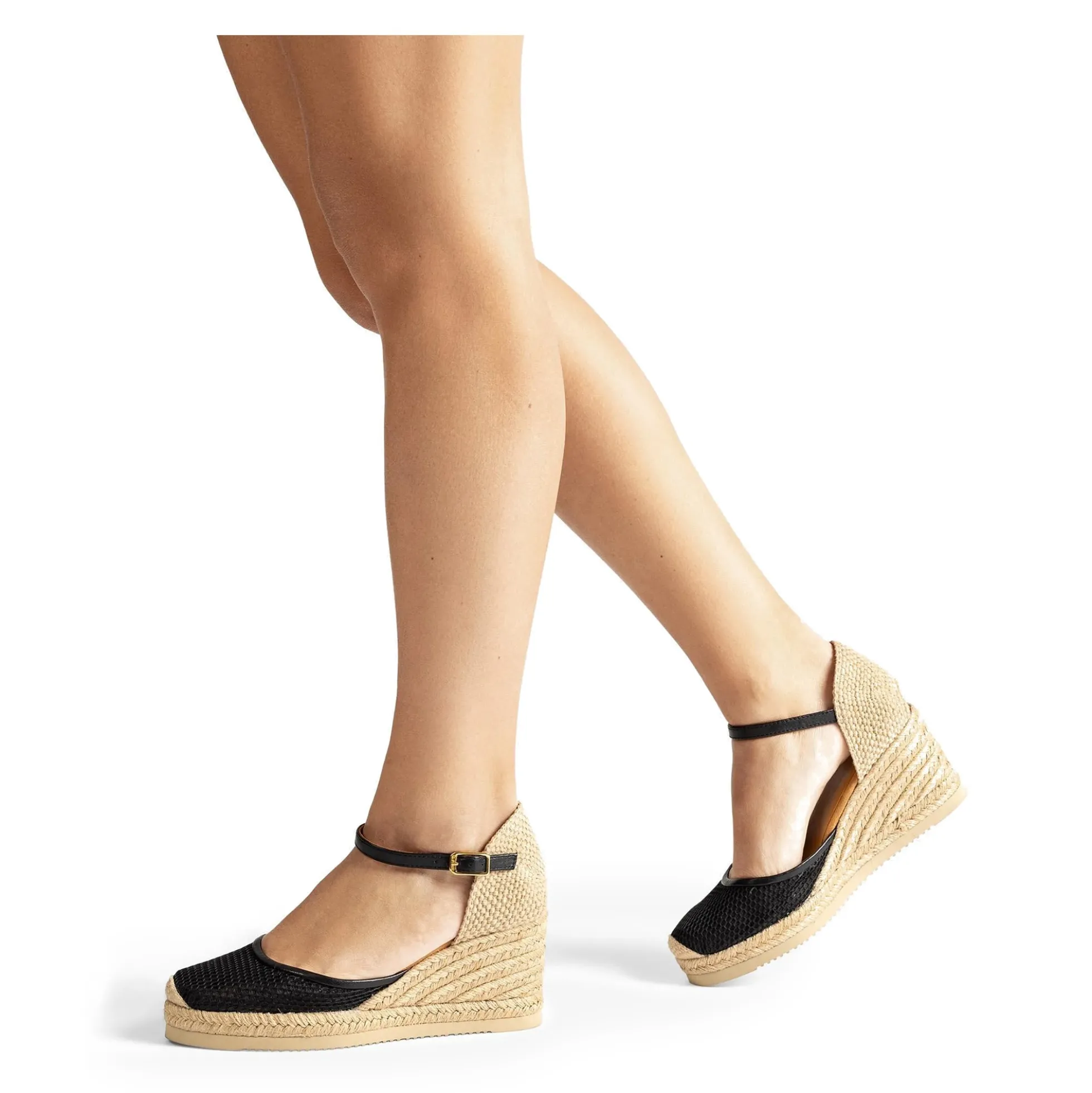 UNISA Zapatos cuña COREBO_NFI NEGRO