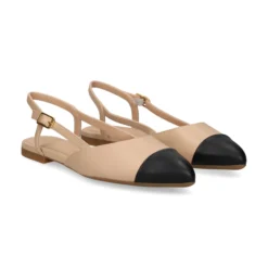 UNISA Zapatos planos de Mujer ASLEY_25_NTO SKIN/BLK