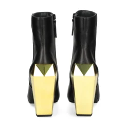 UNITED NUDE Botines con tacón de Mujer GEM BOOTIE HI BLACK+GOLD