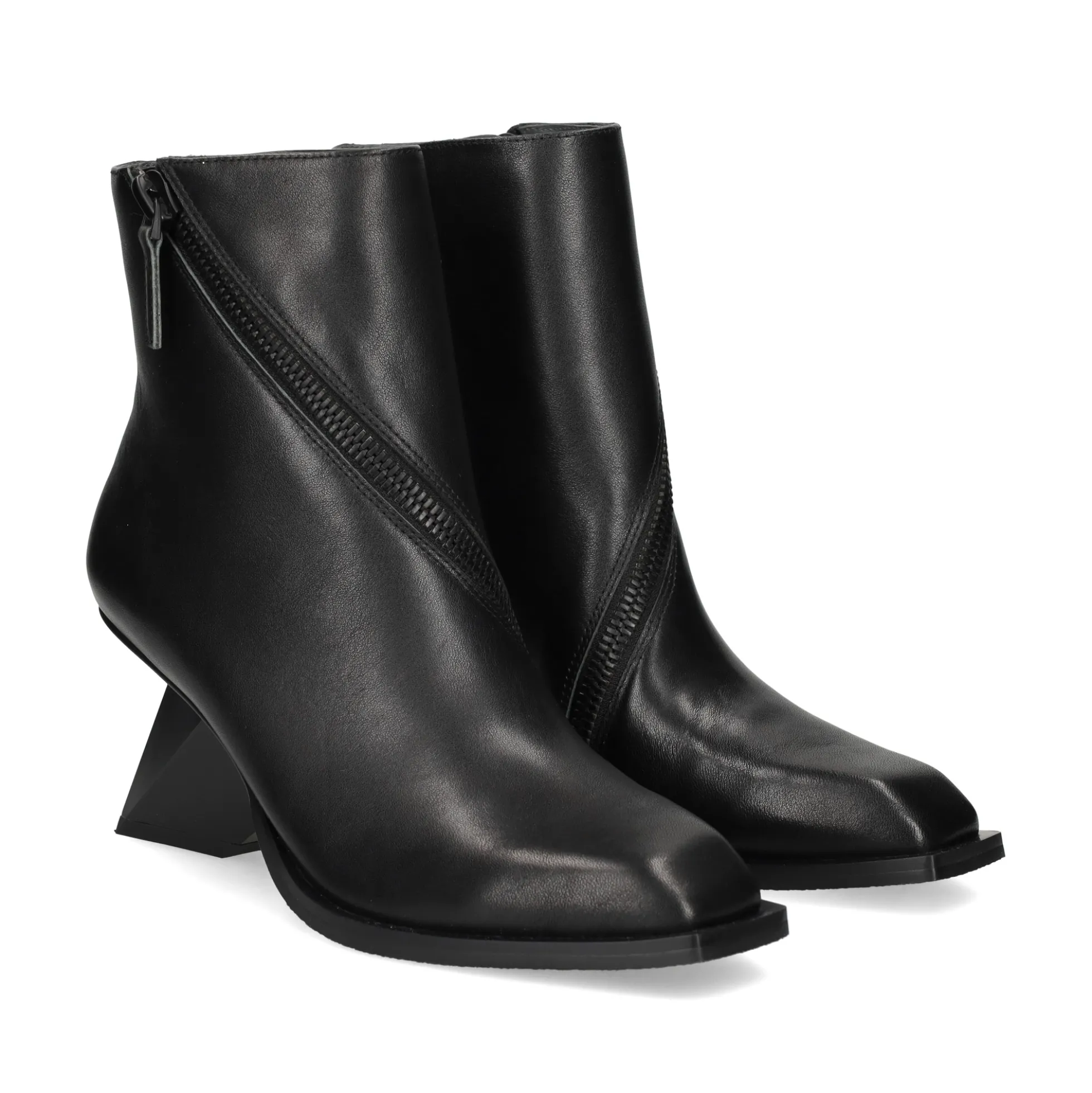 UNITED NUDE Botines con tacón de Mujer ROCKIT ZIP BOOTIE NEGRO