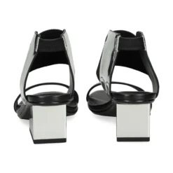 UNITED NUDE Sandalias con tacón de Mujer RAILA MID SILVER