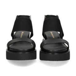 UNITED NUDE Sandalias cuña de Mujer RICO SANDAL BLACK + GUNMETA