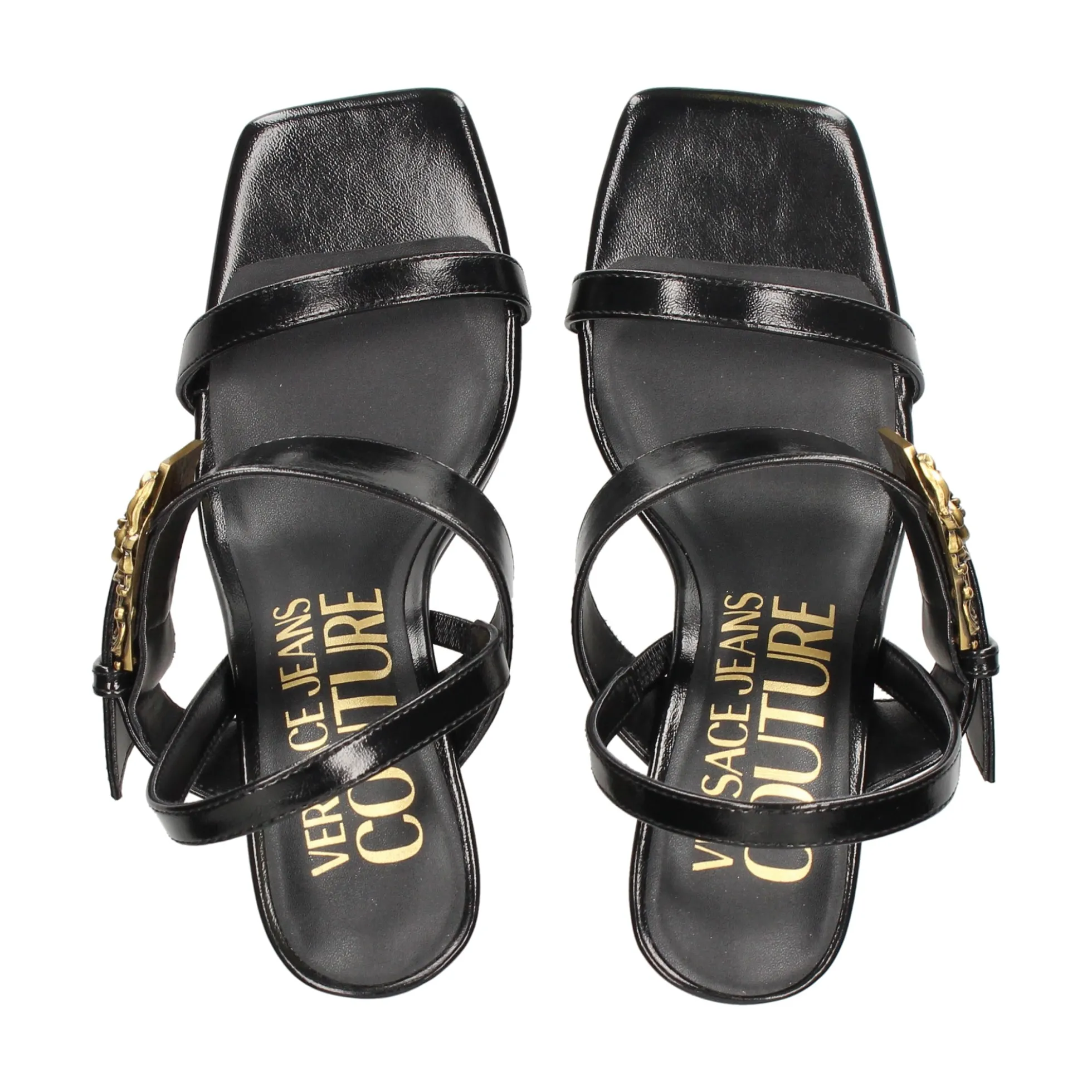 VERSACE JEANS Sandalias con tacón de Mujer 79VA3S71 899 BLACK