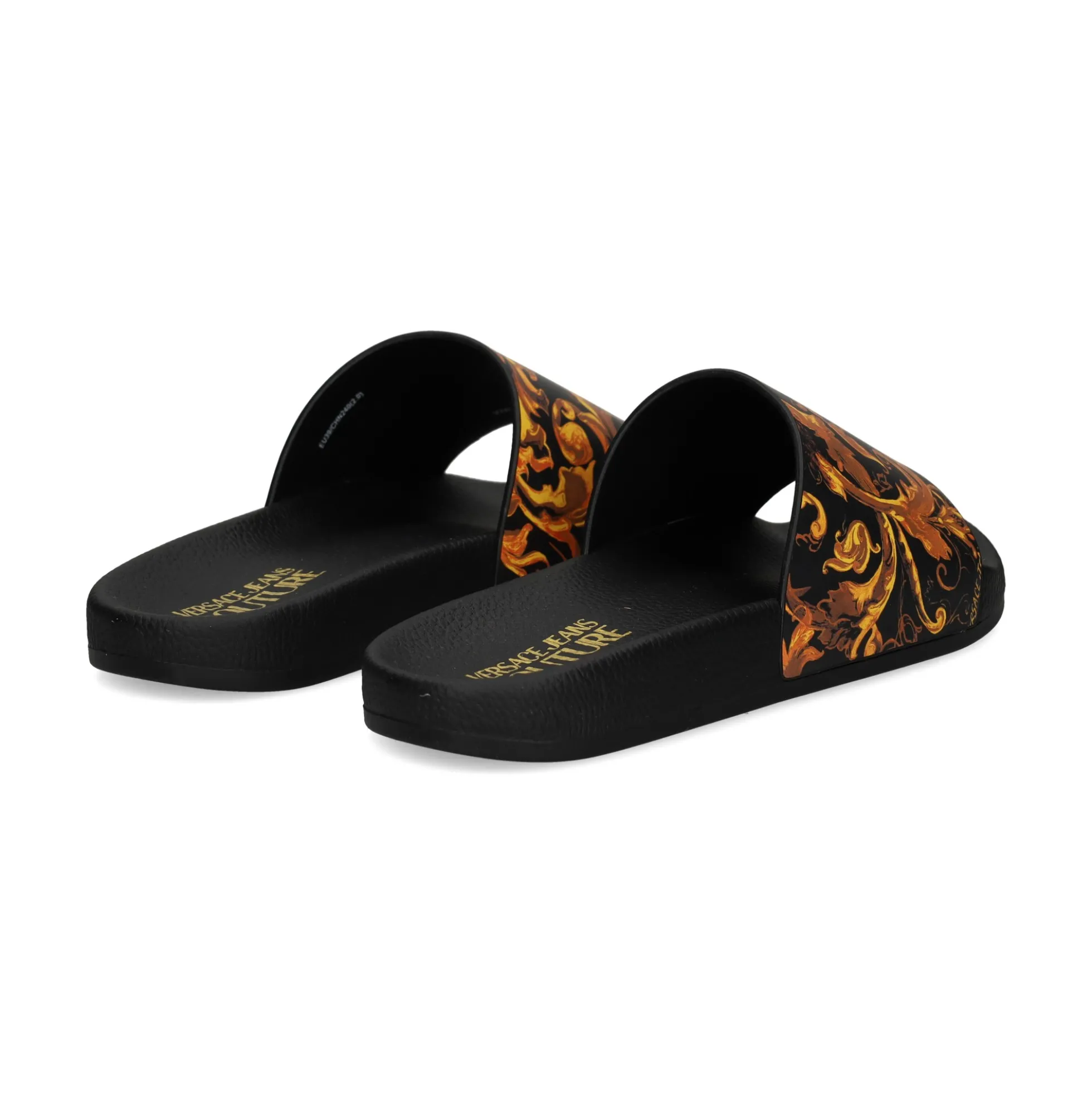 VERSACE JEANS Sandalias de Hombre 79YA3SQ4 G89 BLACK/GOLD