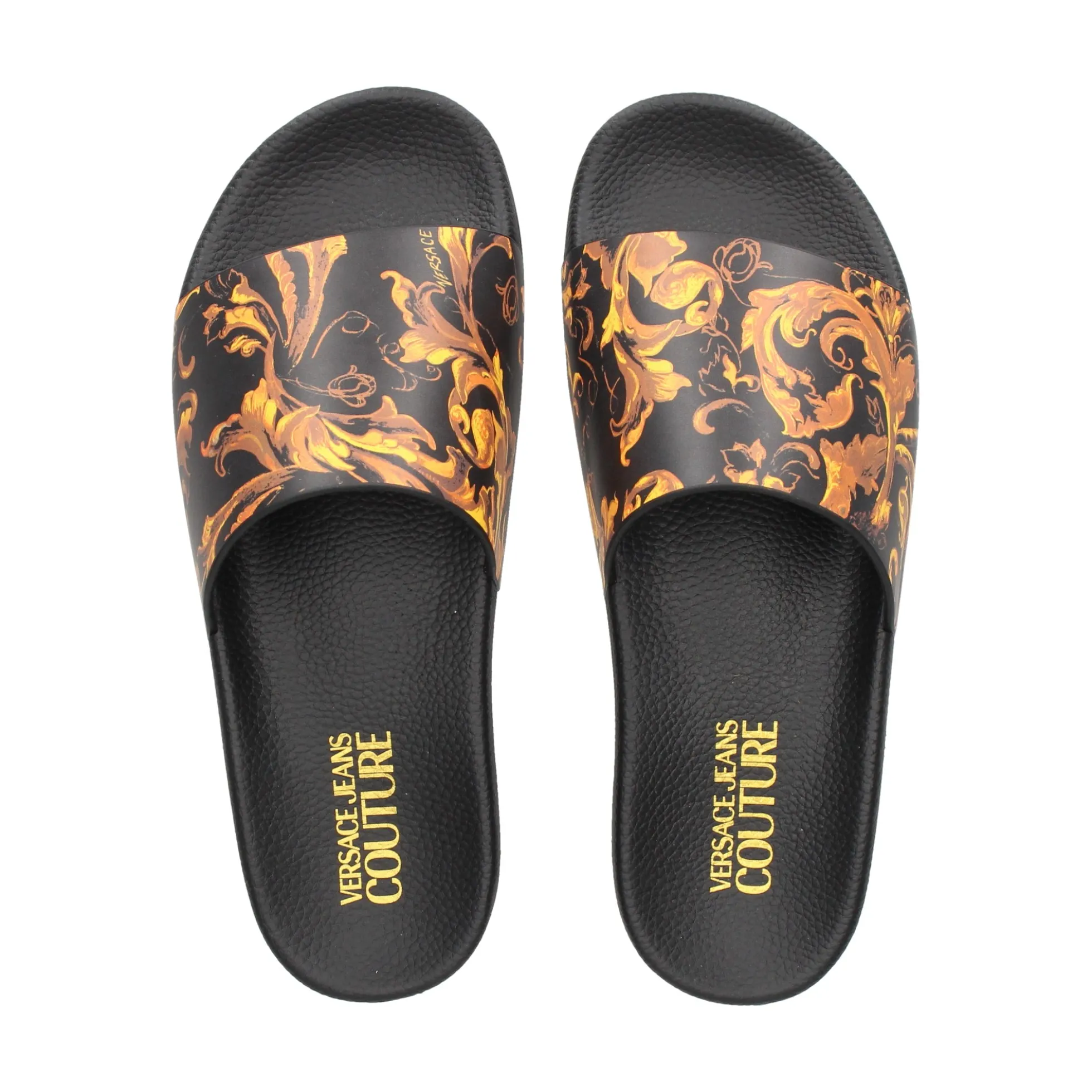 VERSACE JEANS Sandalias de Hombre 79YA3SQ4 G89 BLACK/GOLD