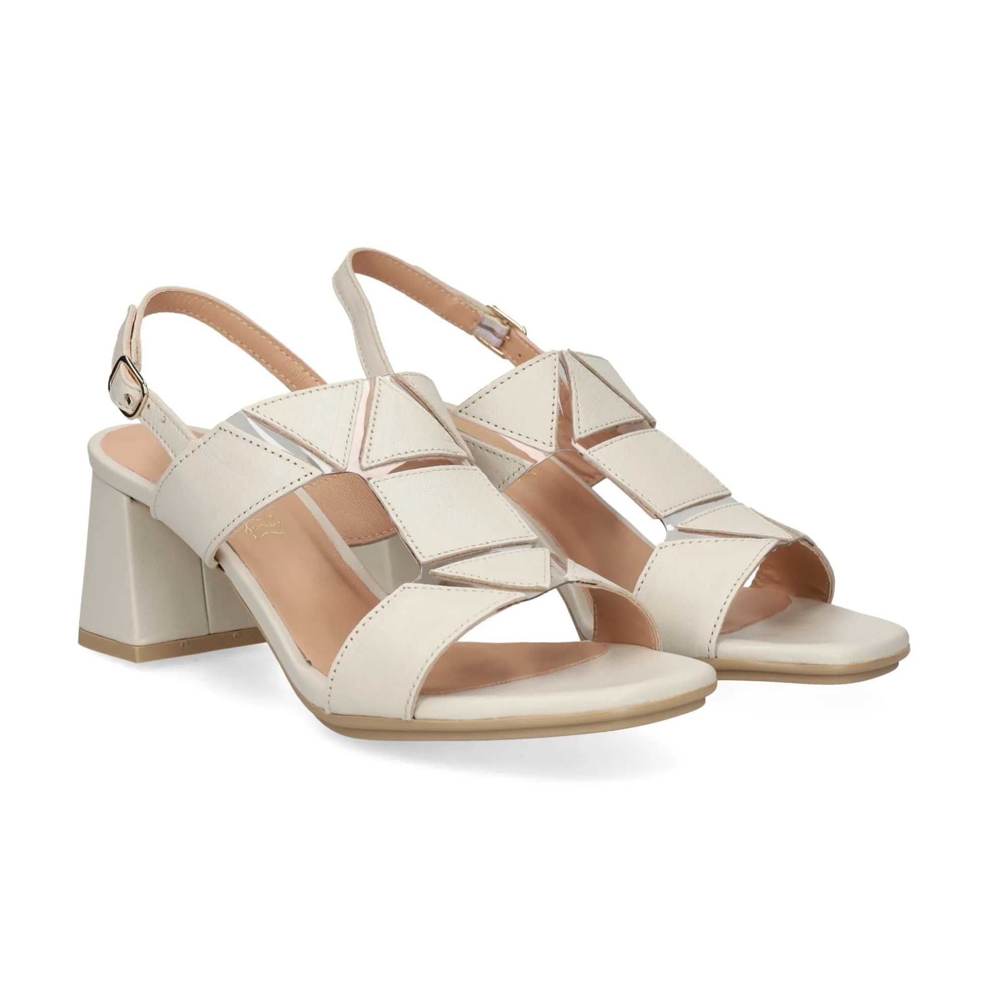 VEXED SHOES COMPANY Sandalias con tacón de Mujer FIONA 23533 MARFIL