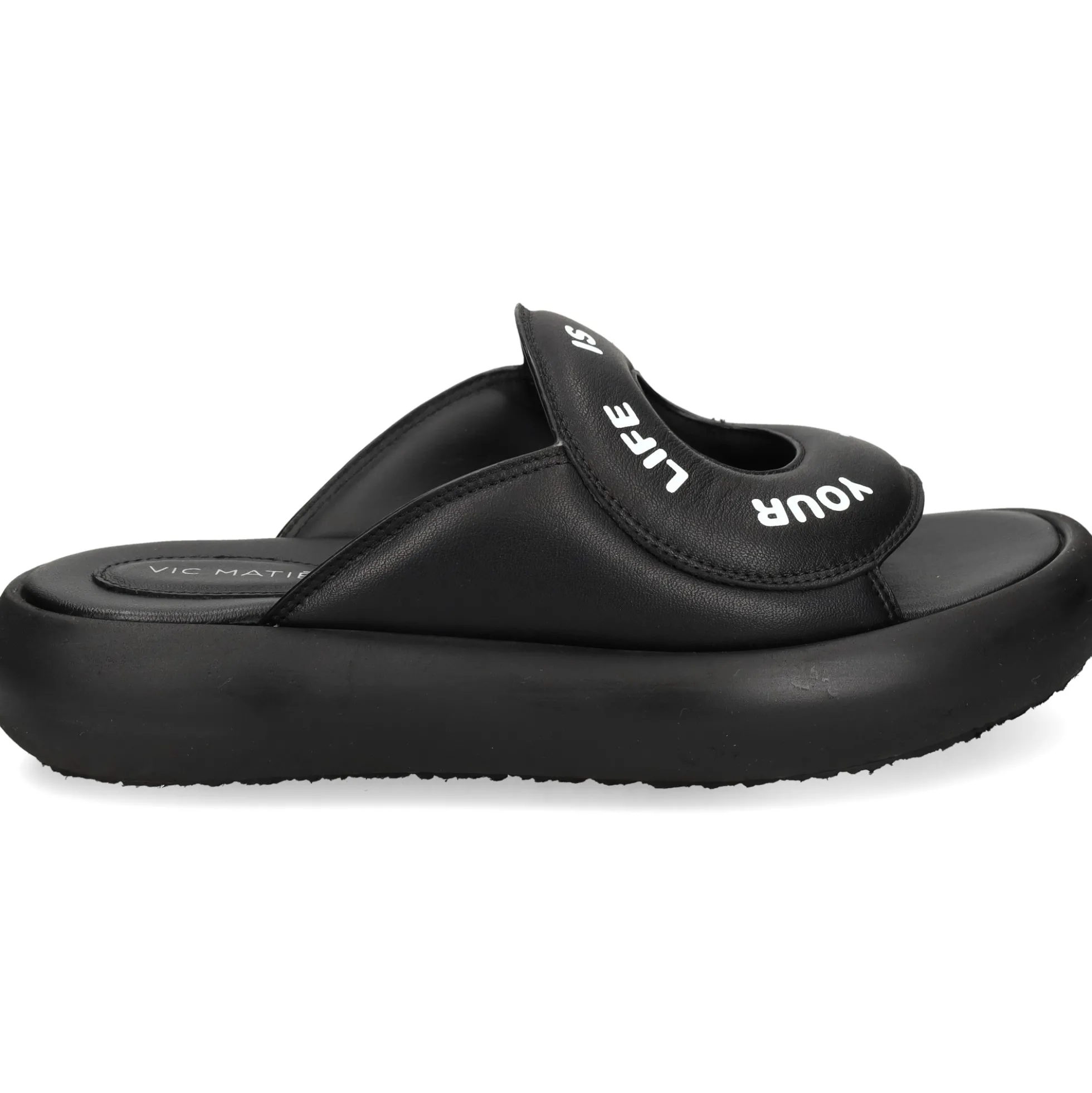 VIC MATIE Sandalias planas de Mujer 1E1208D 101 NEGRO