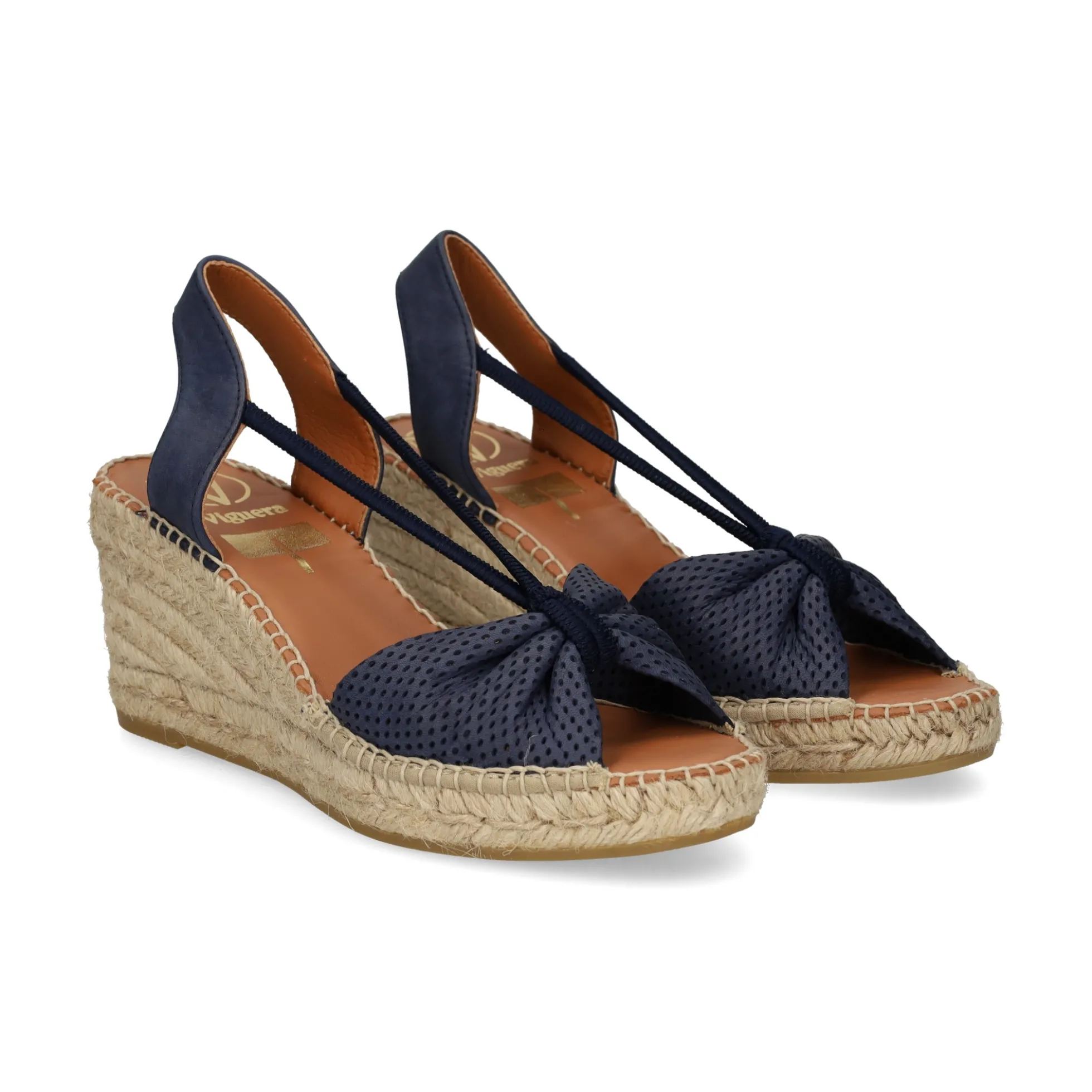 VIGUERA Sandalias cuña de Mujer 1909 MARINO