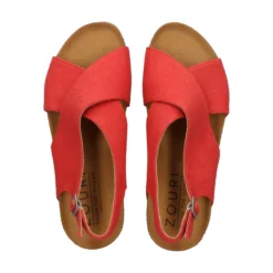 ZOURI Sandalias cuña de Mujer MERMAID SCARLET