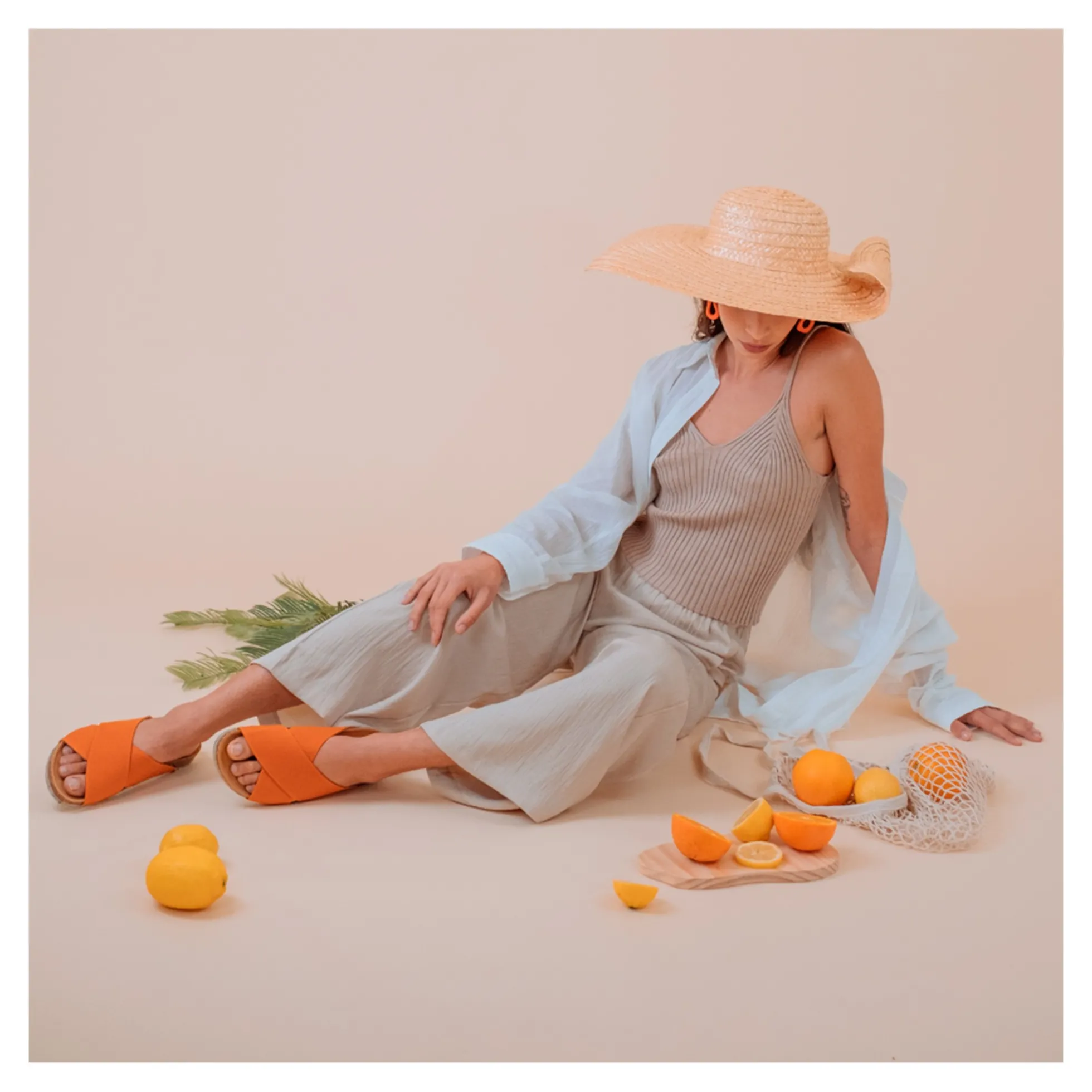 ZOURI Sandalias planas de Mujer SUN TERRACOTA